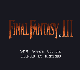 Final Fantasy III - Evil Type Title Screen